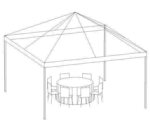 Frame Tent, 15'X15' White