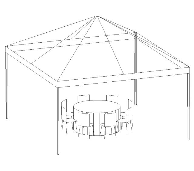 Frame Tent, 15'X15' White