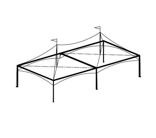 Festival Tent, 20'X40' White