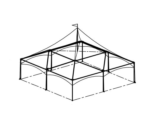 Festival Tent, 30'X30' White