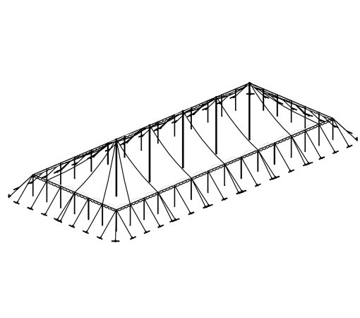 Push Pole Tent, 50'X130' White