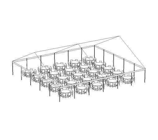 JumboTrac Frame Tent, 50'X55' White