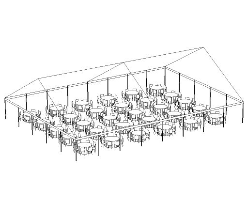 JumboTrac Frame Tent, 50'X70' White