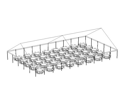 JumboTrac Frame Tent, 50'X85' White