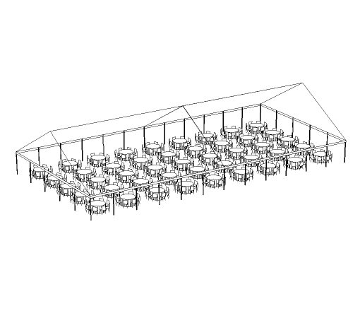 JumboTrac Frame Tent, 50'X100' White