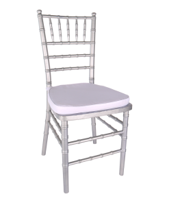 Chair, Silver Chiavari with Cushion