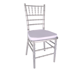 Chair, Silver Chiavari with Cushion