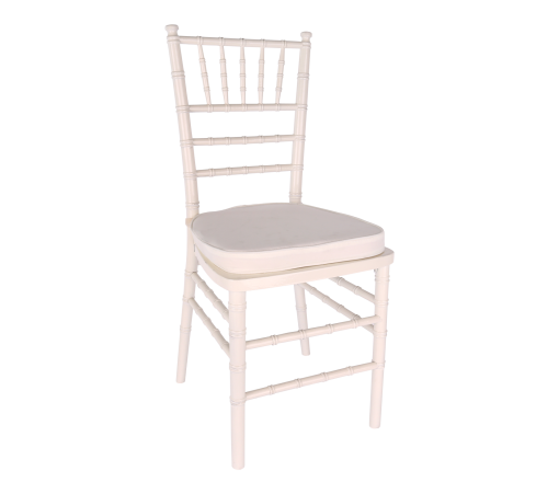 Chair, White Chiavari with Cushion