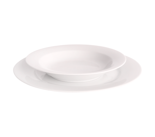 White China, Soup Plate 8”