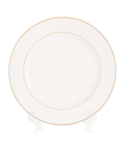 White with Gold Border, Chop Plate 12”