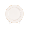 White with Gold Border, Dinner Plate 10”