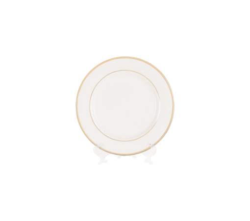 White with Gold Border, Salad Plate 8”