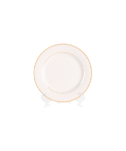 White with Gold Border, Bread Plate 6”