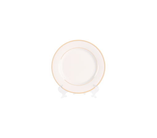 White with Gold Border, Bread Plate 6”