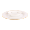 White with Gold Border, Fruit Bowl 5”