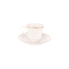 White with Gold Border, Saucer