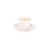 White with Gold Border, Coffee Cup