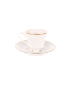 White with Gold Border, Coffee Cup