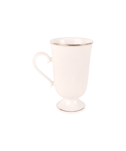 White with Gold Border, Irish Mug