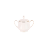 White with Gold Border, Sugar Bowl