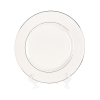 White and Silver China, 12" Chop Plate