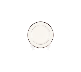 White and Silver China, 6" Bread/Butter Plate