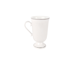 White and Silver China, Irish Coffee Mug