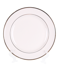 Ivory with Gold Border, 10" Dinner Plate