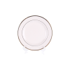 Ivory with Gold Border, 8" Salad/Dessert Plate