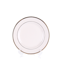 Ivory with Gold Border, 8" Salad/Dessert Plate