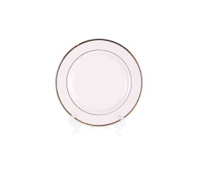 Ivory with Gold Border, 8" Salad/Dessert Plate