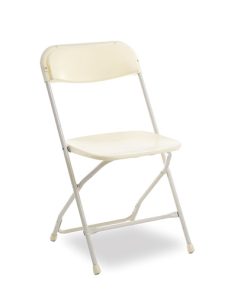 Chair, Ivory Plastic Folding