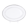 Platter White/Silver China 12” X 16“