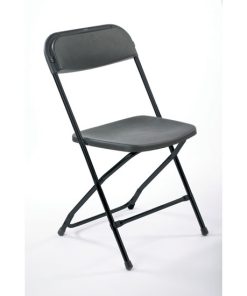 Chair, Black Plastic Folding