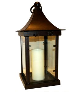 Centerpiece, Antique Candle Lantern 23"