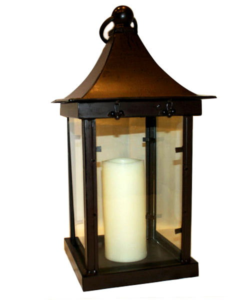 Centerpiece, Antique Candle Lantern 23"