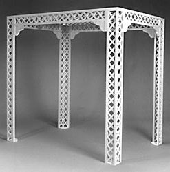 84" Square White Lattice Gazebo / Chuppah