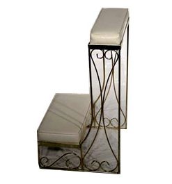 Gold Metal Kneeling Bench